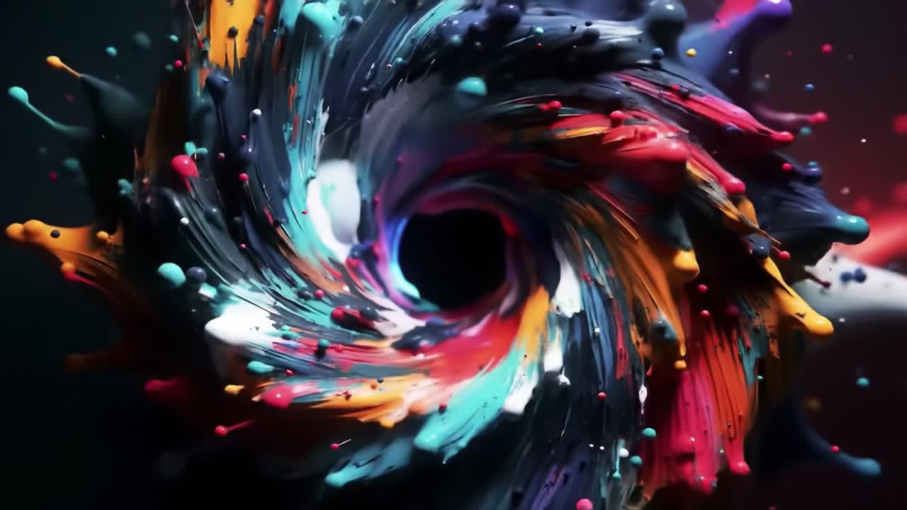 explosión de pintura abstracta