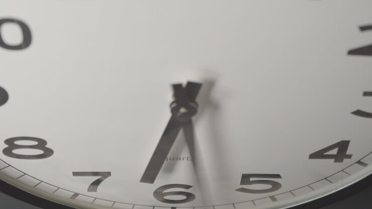 Clock Face 1.4 Close Up in Time Lapse on Wall