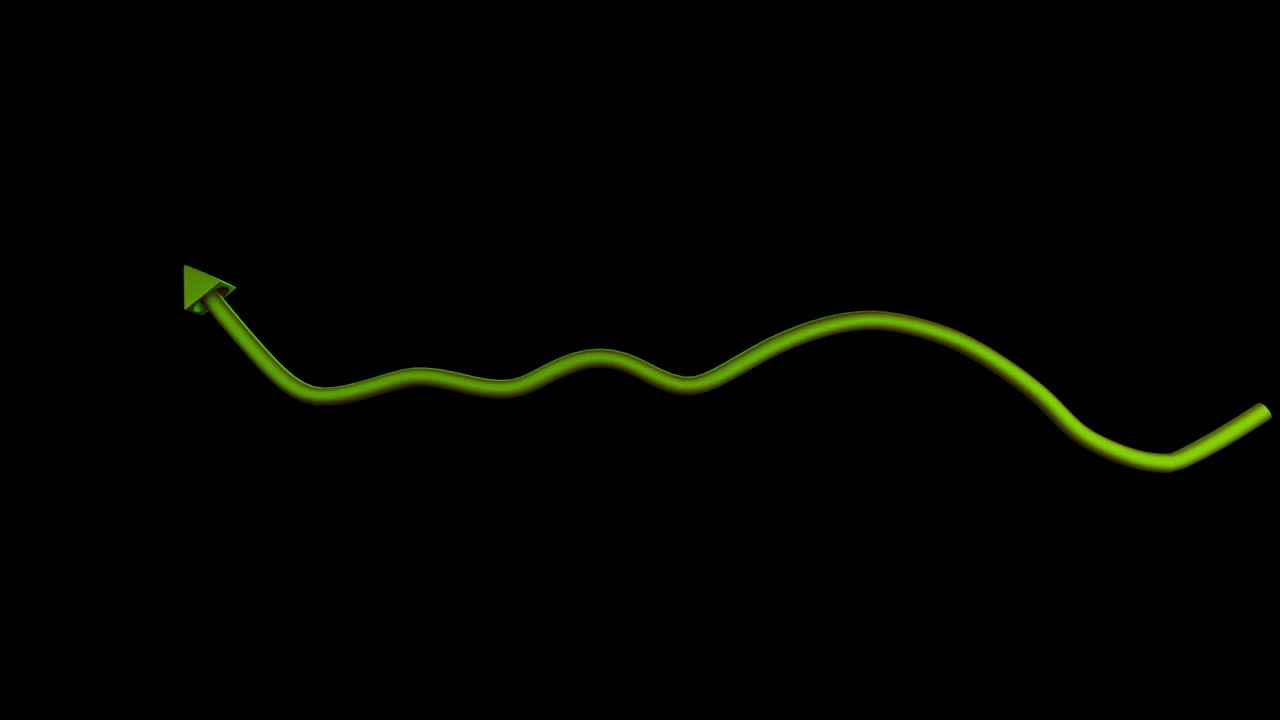 flecha verde en negro