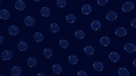 captivating circular pattern floating circles on dark background