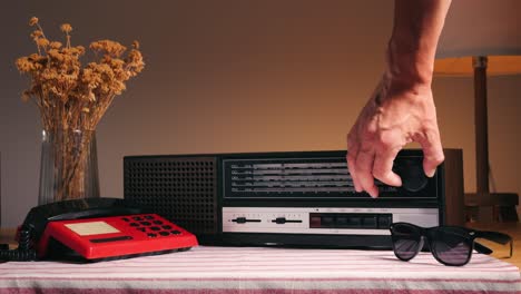 vintage radio and accessories