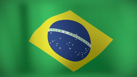 animación de la bandera móvil de brasil ondeando