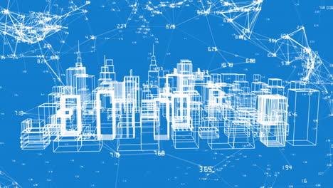 digital 3d model of a city structure