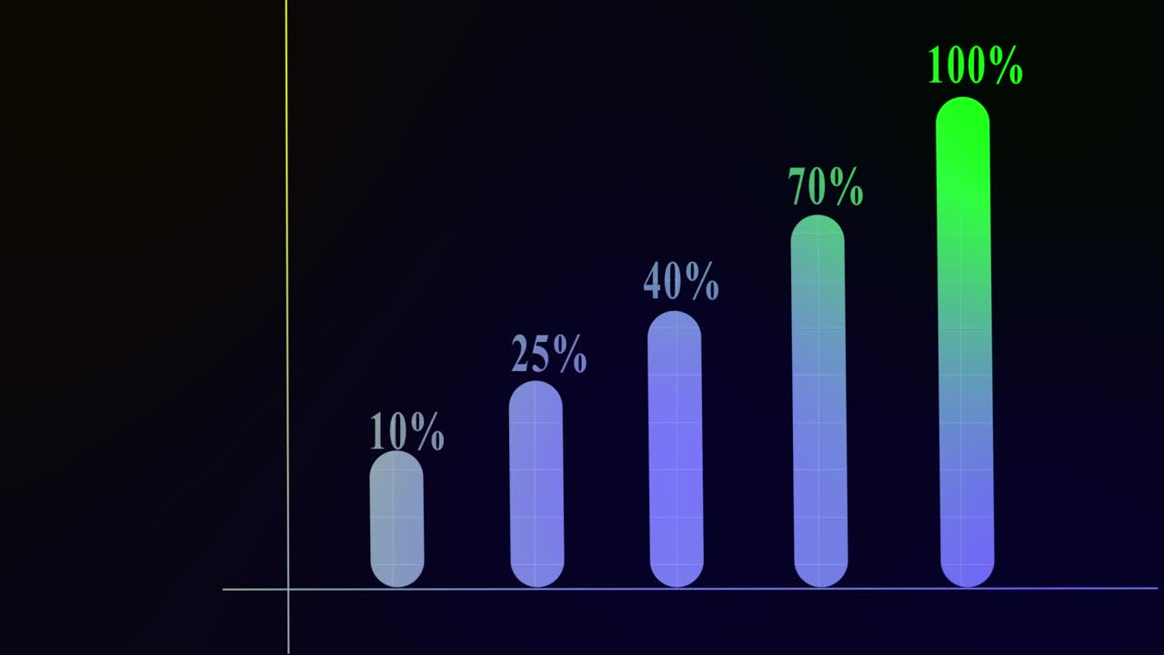 gráfico financiero de color azul flecha hacia arriba fondo gráfico de negocios