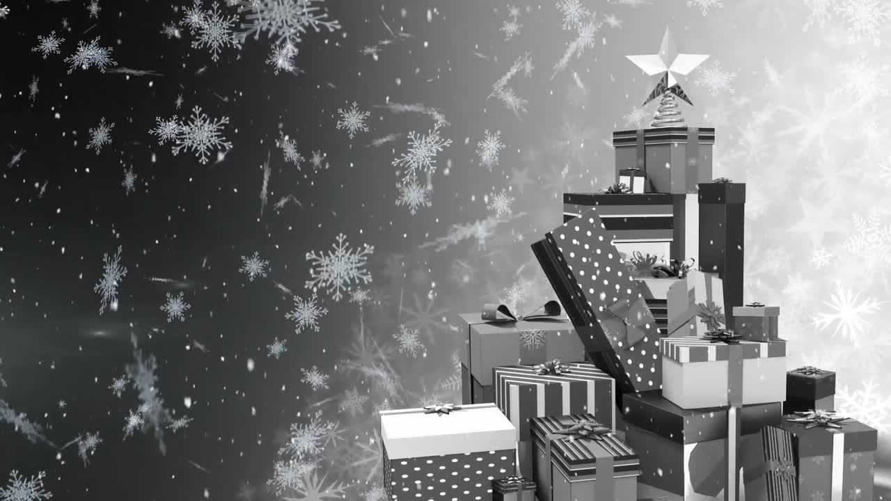 눈이 내리고 크리스마스 선물