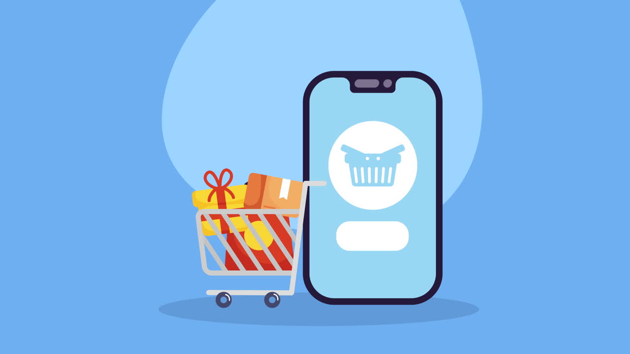 технология смартфонов электронная коммерция анимация