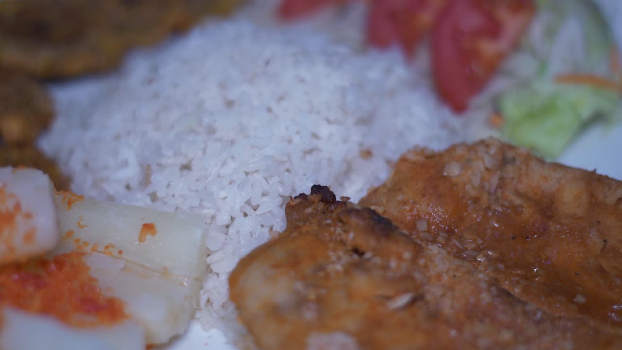 Delicious Peruvian/Colombian/Ecuadorian Chicken Dinner with Rice and Salad