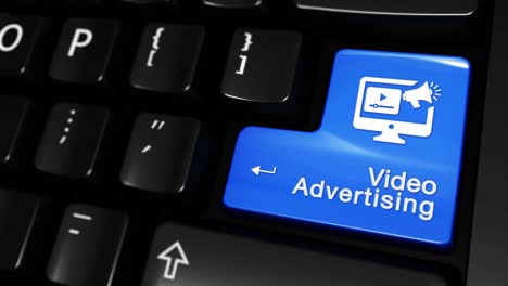 video advertising button on computer keyboard