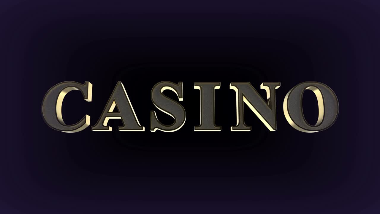 Insegna del casinò con lettere dorate.