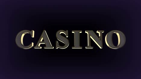 casino sign with golden letters