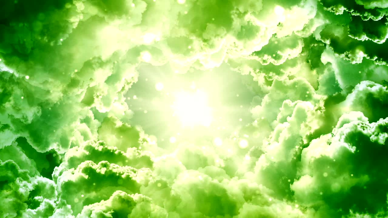 nubes de fantasía verdes