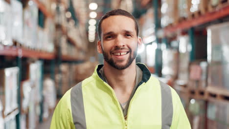warehouse worker in safety vest