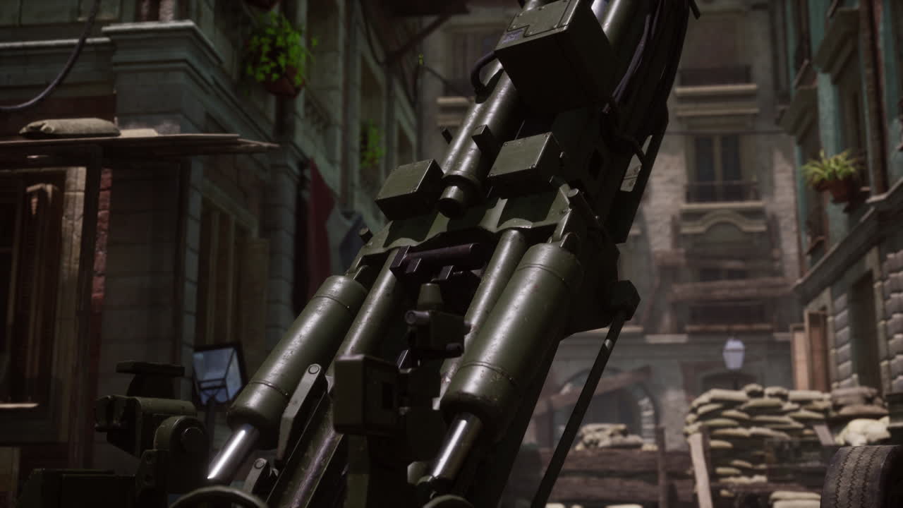 도시에서 대포 총