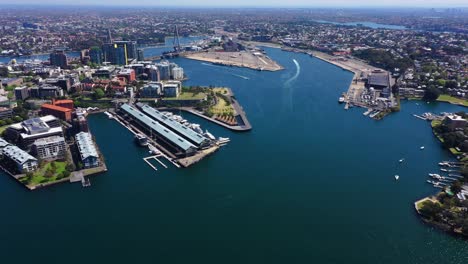 sydney - darling harbour to payrmont aerial flight