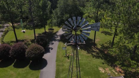 4k outside botanical garden windmill