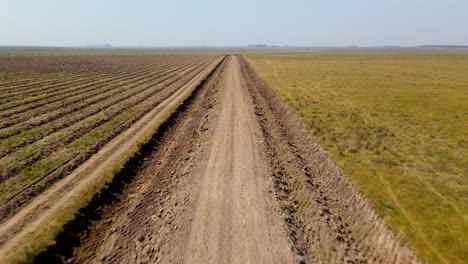 aerial view of barren field