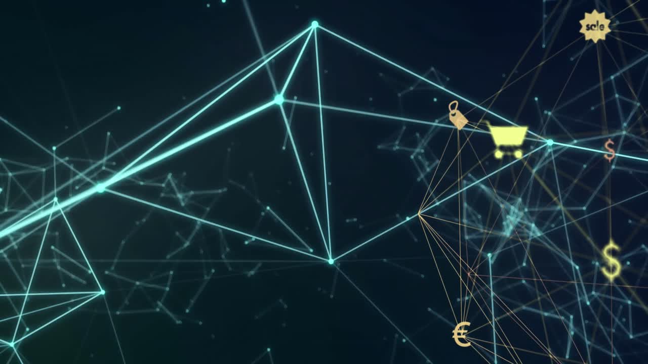 Animation af databehandling via netværk af forbindelser