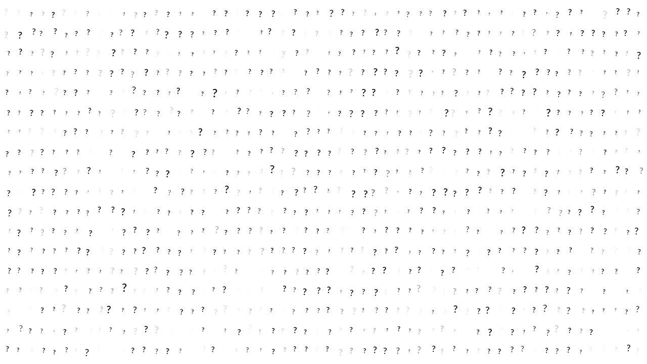 Dynamic watermark overlay, Questionmarks on white background, Seamless loop