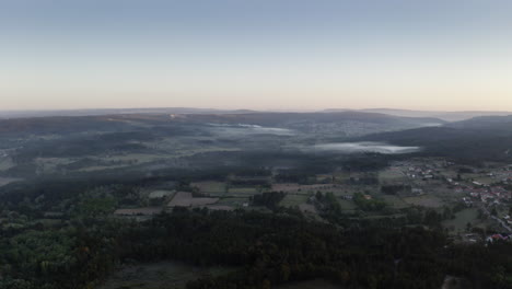 beautiful misty morning on the mountain