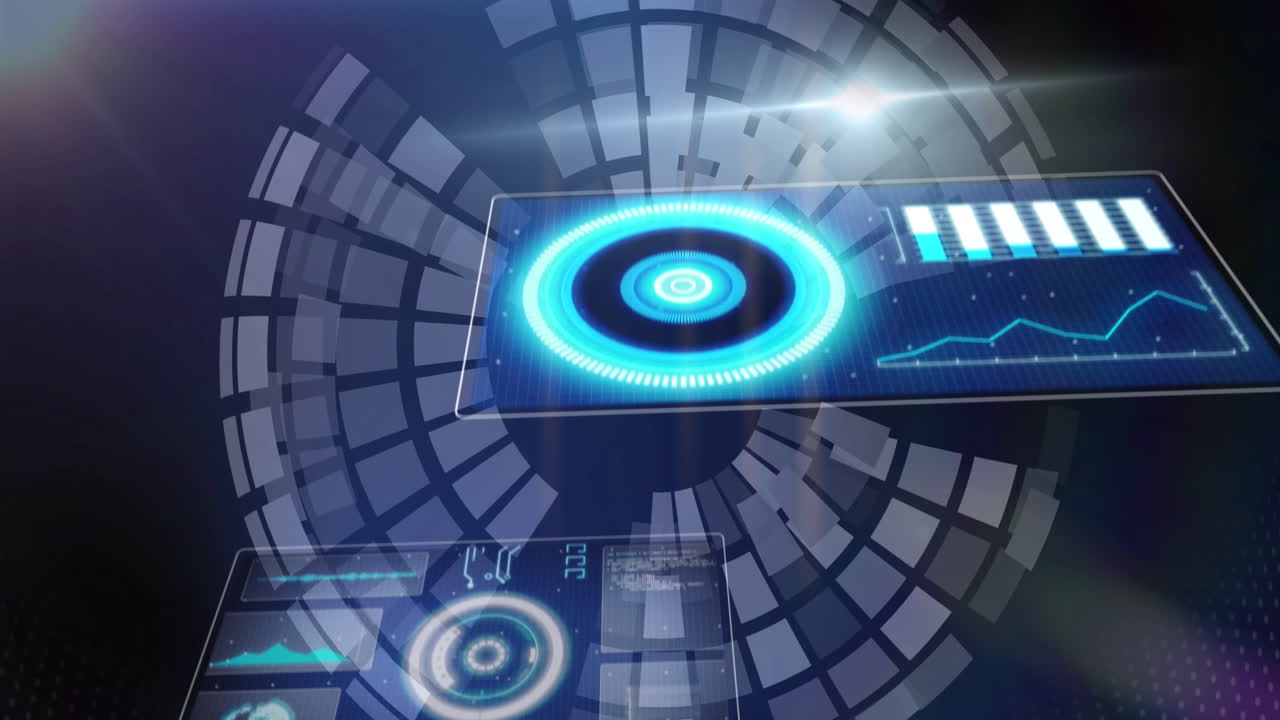 animación del procesamiento de datos en todo el mundo