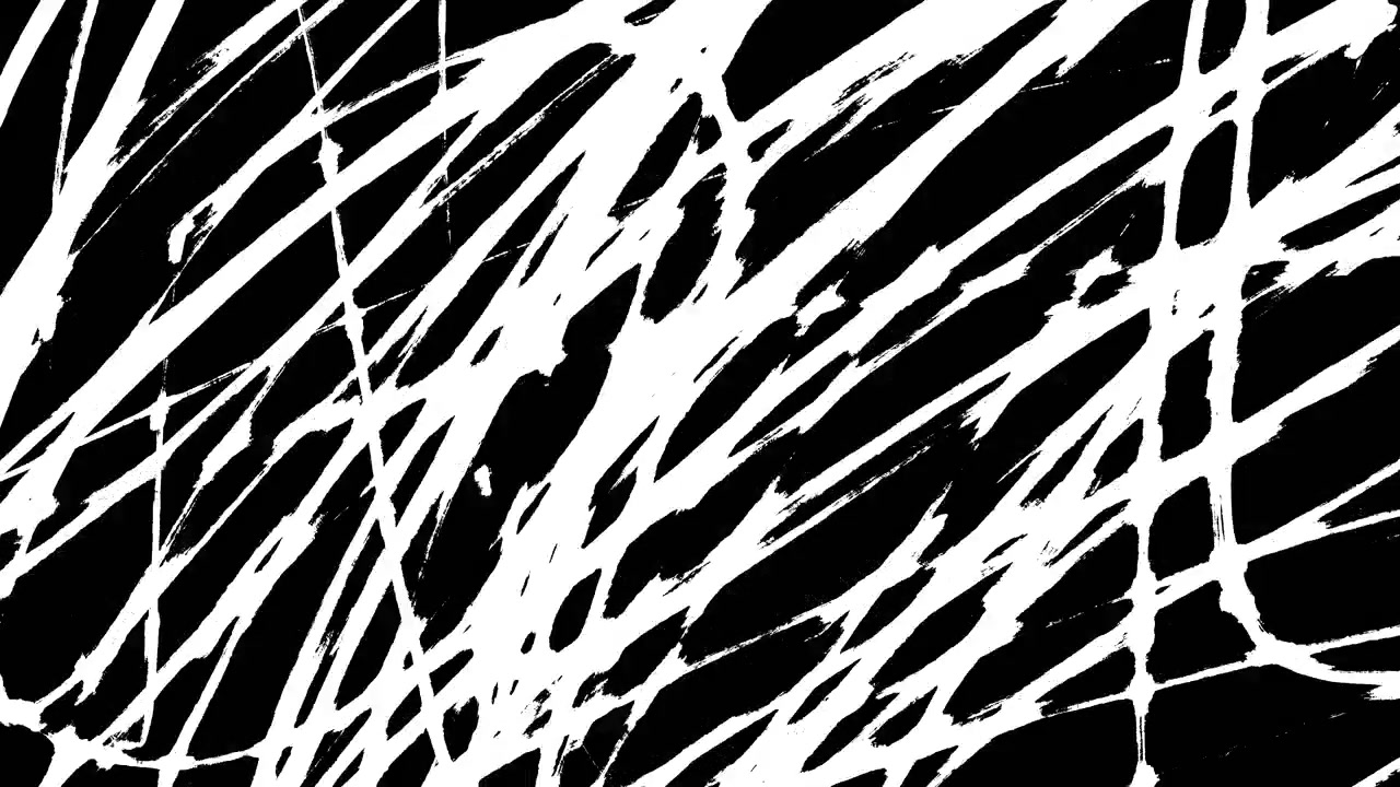 Animated Abstract White Lines Grunge Texture on Black Background