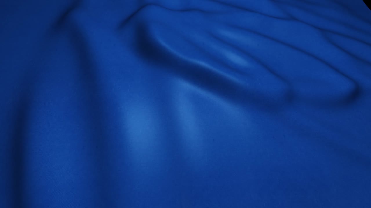 파란색 흔들리는 천 루프 애니메이션, 실크 또는 사틴 발