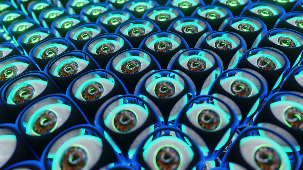 할로윈을 위한 vj 루프 배경, 눈동자의 점프, 빛