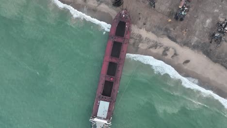 ship carcass at gadani breaking yard, pakistan