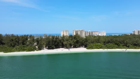 camera is moving sideways across a secluded beach at a park in florida