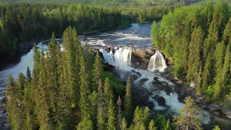 ristafallet waterfall in the western part of jamtland is listed as one of the most beautiful waterfalls in sweden.