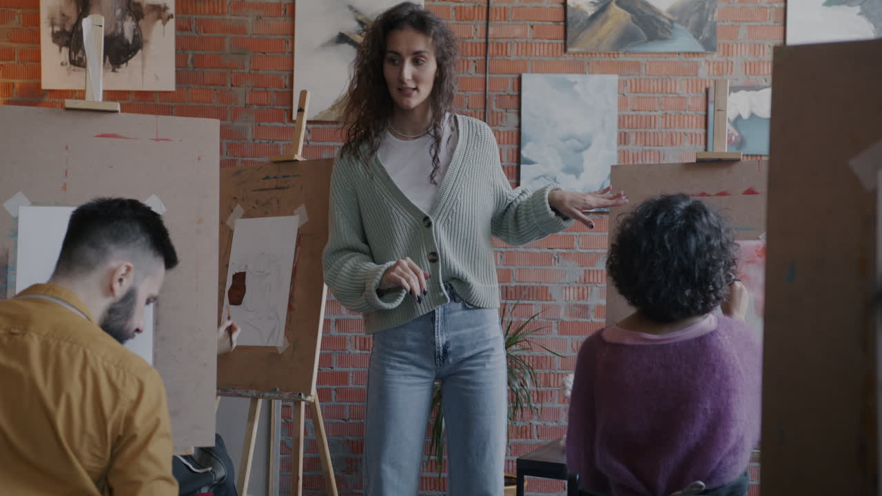 Art Class in Progress