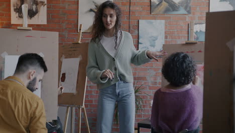 art class in progress
