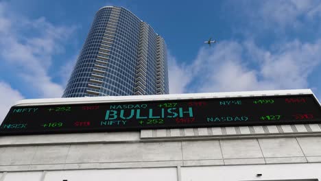 bullish stock market board