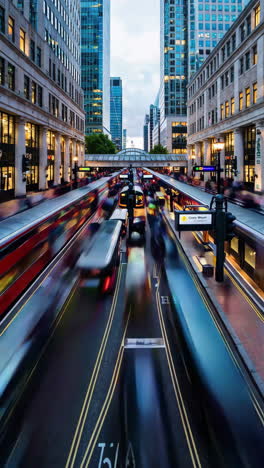 busy london city street at night
