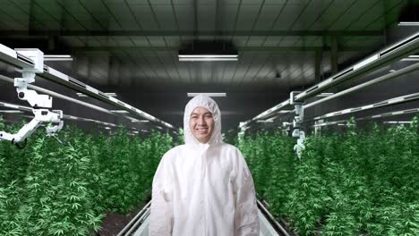 cannabis grower in modern indoor facility