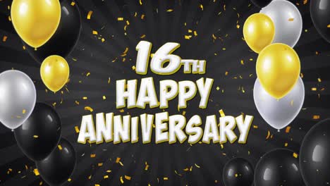 16th anniversary celebration graphics