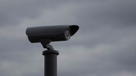 security camera on a pole