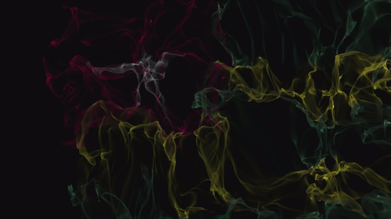 flag Togo turns into smoke. State weakening concept, alpha channel.