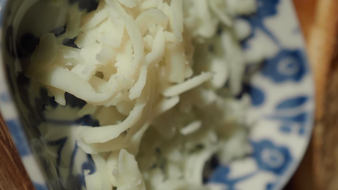 Shredded Cheese in a Bowl