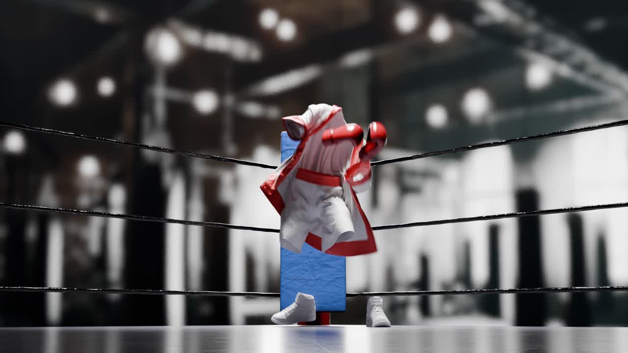 링에서 권투 장비