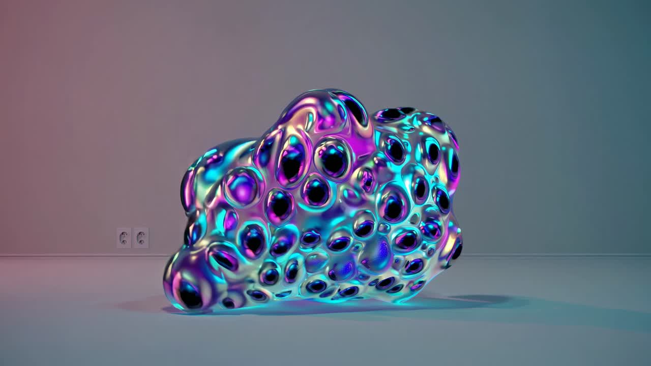 추상적인 홀로그램 3D 모양