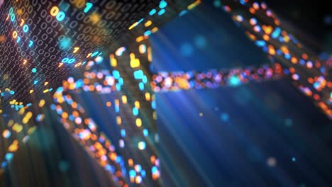 big data cloud computing internet de las cosas iot ai tecnología de red. bucle sin fisuras 4k vj fondo.