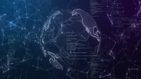 animation of data processing over globe