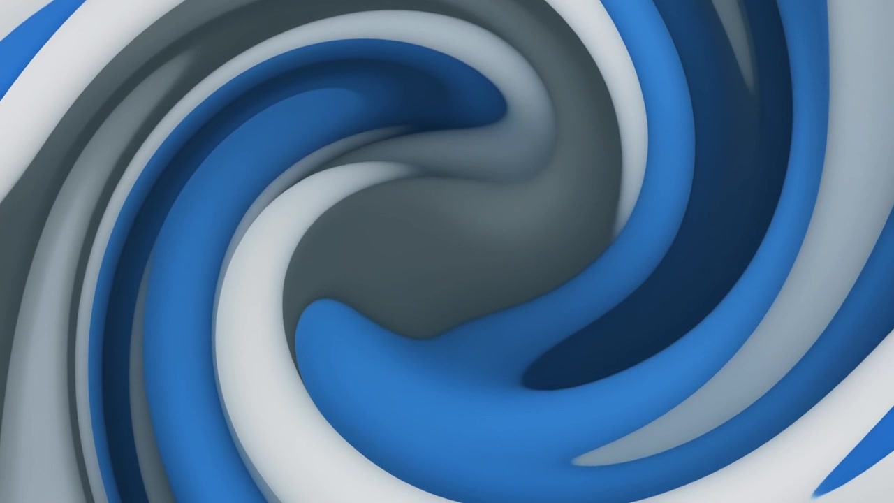 Sfondo animato astratto con liquido vorticoso blu e grigio