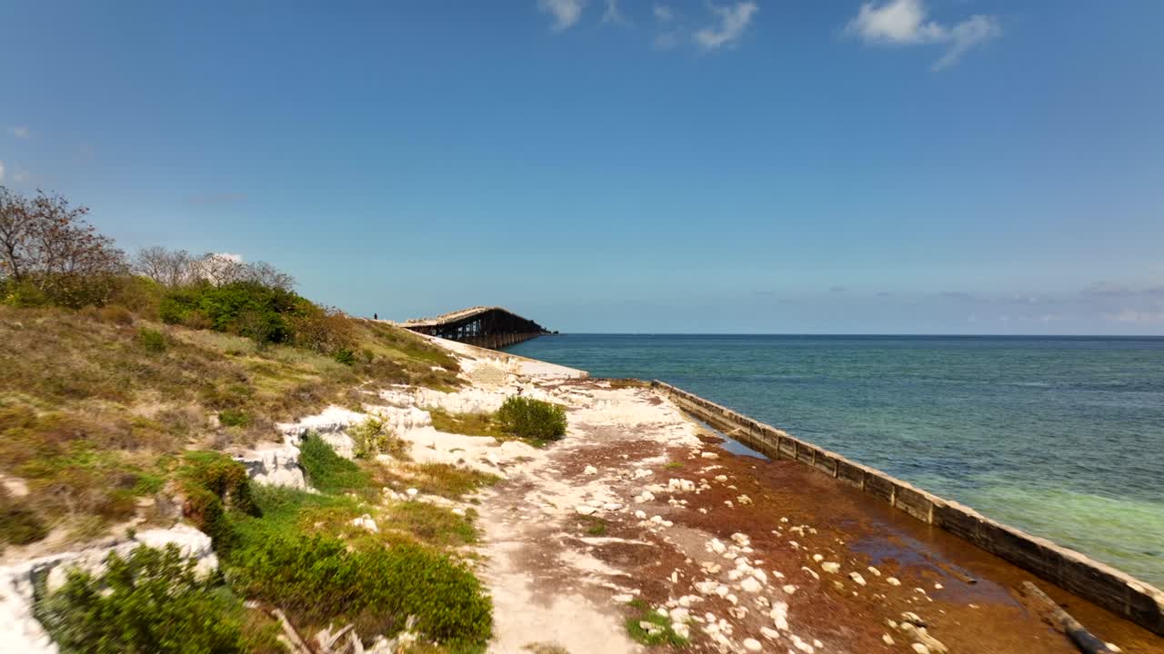 5k 항공 영상 바야 혼다 철도 다리 플로리다