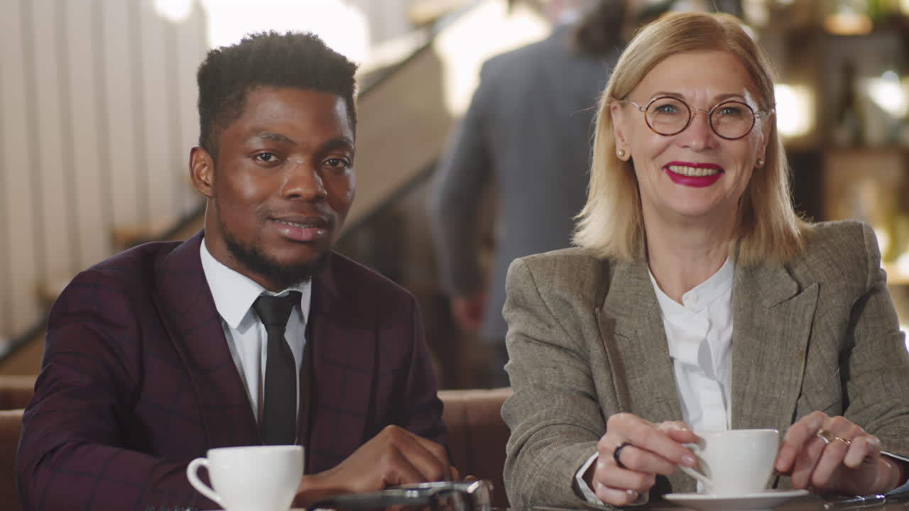 Portrait of Multiethnic Male and Female Coworkers in Restaurant