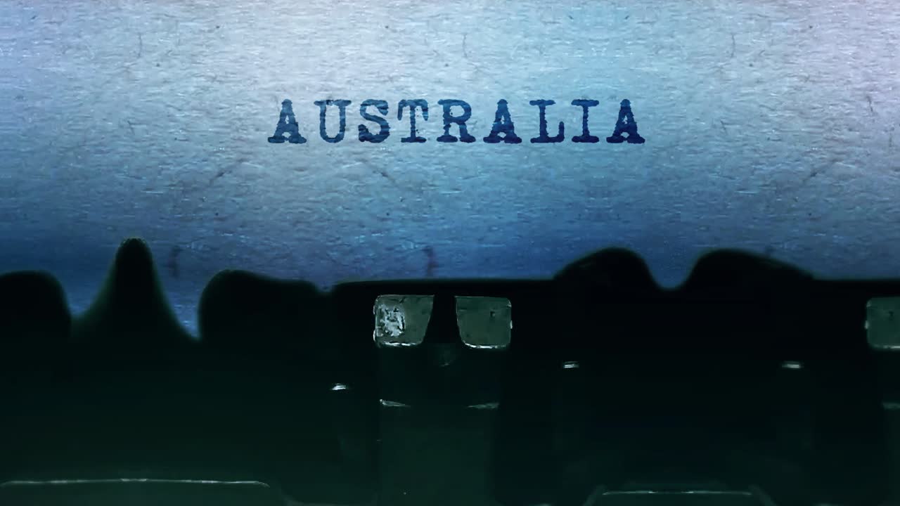 오스트레일리아: 빈티지 타자기에서 타이핑