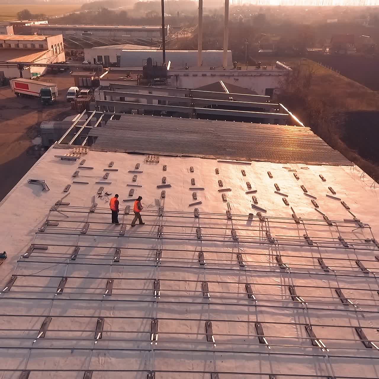 Solar technician installing panels