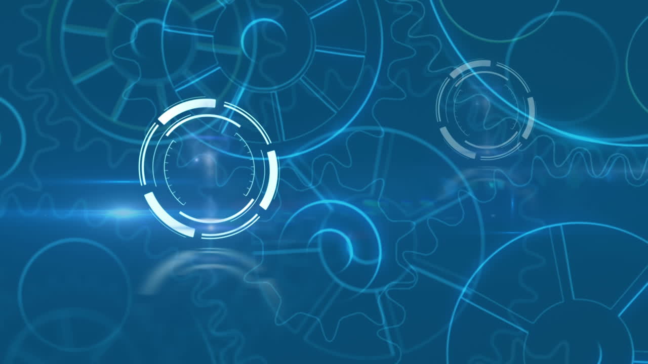 escaneo y engranajes en movimiento