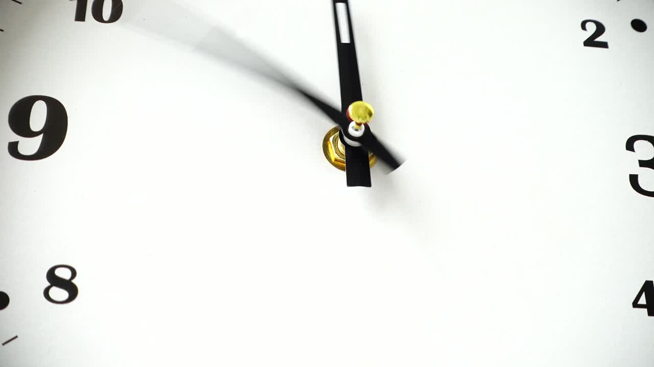 Shooting of hours. Time lapse. Shooting of the dial of hours